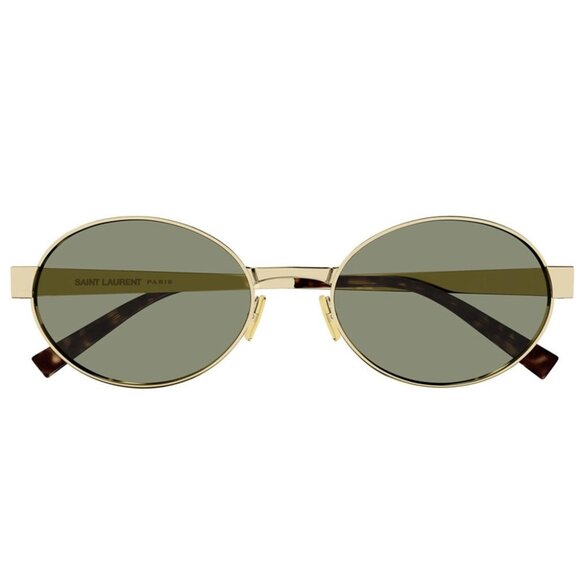 NWT SAINT LAURENT WOMEN GOLD SUNGLASSES - Picture 4 of 5